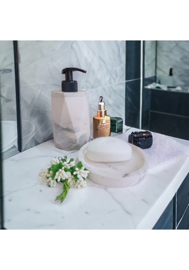 Marble Beton Sıvı Ve Katı Sabunluk Siyah