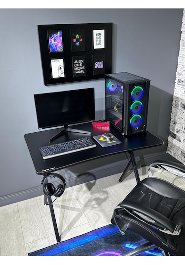 Heygaming2 Profesyonel Oyuncu Masası Siyah 110 Cm Siyah