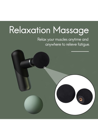 Anjiexun 6 Adet/takım Kas Gevşeme Masajı Yapboz Elektrikli Perküsyon Uçları Siyah