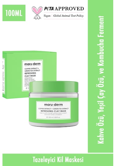 Maruderm Kahve Özü + Yeşil Çay Özü Tazeleyici Kil Maskesi 100 ML