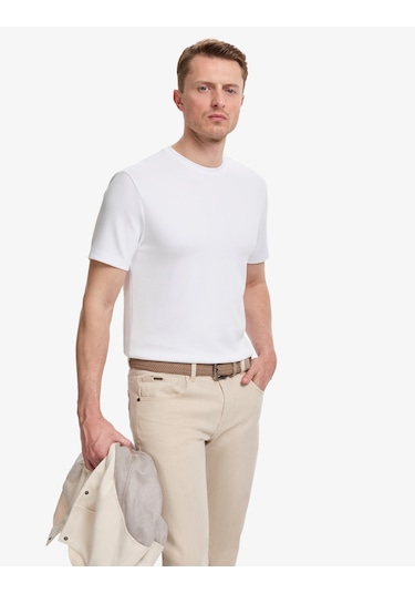 Pierre Cardin Erkek Ekru Tişört Basic 50321139-vr019