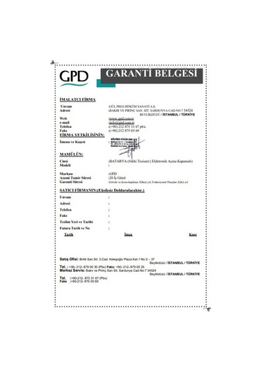 GPD Foto.Pisuvar Bataryası Sıva Altı FPB02