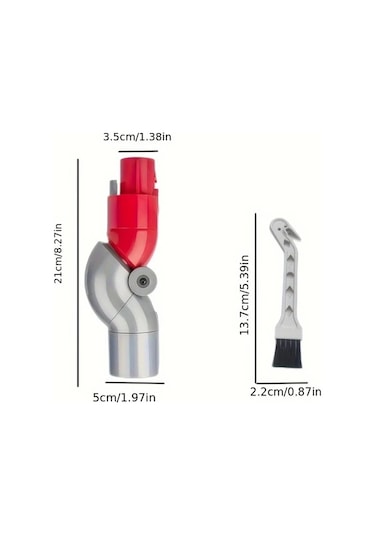 Boatshop1 V7 V8 V10 V11 V15 Elektrikli Süpürge Aksesuarları Seti 1 Adaptör Ve 1 Rastgele Temizlik Fırçası Kavisli Boru Dönüşüm Başlığı Saç Kesici Toz