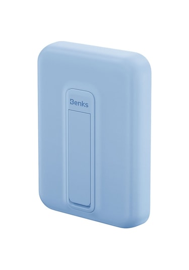 Magsafe Powerbank Benks Mp09 Magnetik Standlı İnce Tasarımlı Powerbank 6000mah 5w Mavi