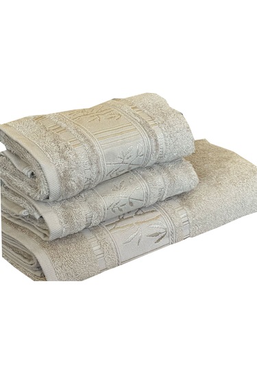 Goldroom 3lü Banyo Havlu Seti Vizon