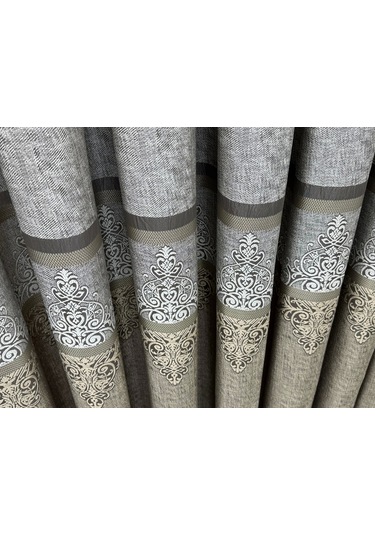 Nivemeshome Çakı Fj672069 V-5327 Toprak 1/3 Sık Pileli Fon Perde Apm Toprak