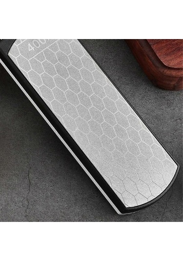 Createtech Yüzlü Tutamaçlı Tahtası Kesme Kaymaz İki Grit Elmas Bıçak Ansızın 400 - Df