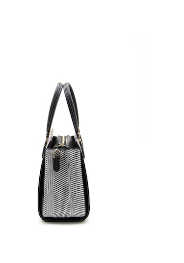 Silver & Polo Siyah Beyaz - Siyah Sp1136 Kadın El Çantası Siyah Beyaz - Siyah