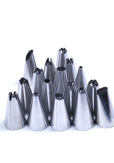 Krema Sıkma Pasta Süsleme Torbası 18 Parça 16 Uç + 1 Torba
