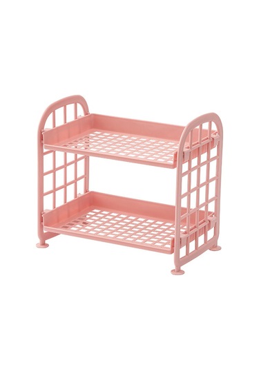 Kosona Çift Katlı Katlanabilir Makyaj Ve Mücevher Depolama Rafı - Ev Ve Banyo Masaüstü Organizer Beyaz