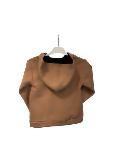 Divonette Erkek Çocuk Önü Yazılı Şardonlu Sweatshirt-15093 Kahverengi