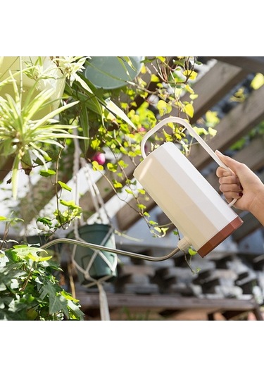 Pazly Plastik Bahçe Sulama Karesi, Uzun Eğimli Ağızlı, Hafif Ve Leak-proof, İç Ve Dış Bahçe Bitkileri İçin, Kuzey Avrupa Stili Beyaz