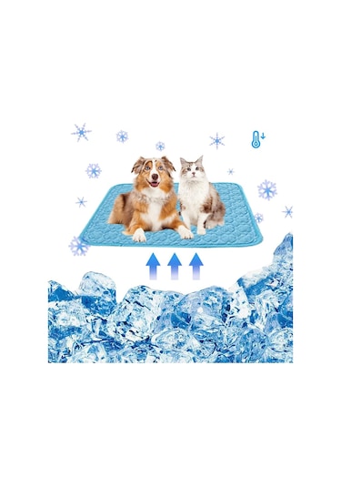 Maiyame Feimax Köpekler İçin Soğutma Matı, Yazlık Evcil Hayvan Matları, Buzlu İpek Pedler, Yıkanabilir Ve Taşınabilir, Evde Veya Dışarıda Uyumak İçin, Küçük, Orta Ve Büyük Köpekler İçin Xl: 40 X 28 İnç, Mavi