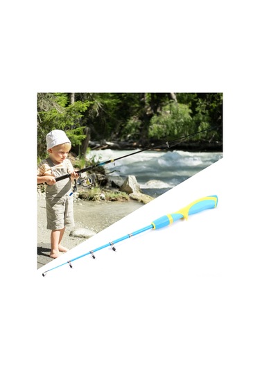 Maiyame Çocuklar İçin 1.3m Uzunlukta Teleskopik Balıkçılık Kamışı, Anti-kayma Kolu, Tüm Su Tiplerinde Kullanım, Turuncu Turuncu