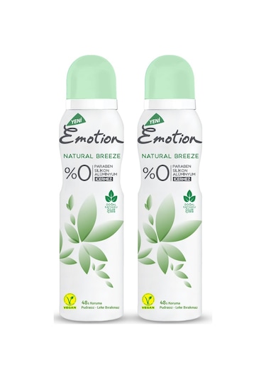 Emotion Natural Breeze Kadın Sprey Deodorant 150 ML x 2