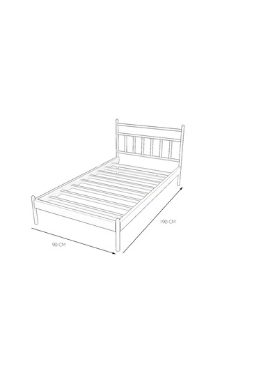 Metalia Gm 230 Lima Beyaz Tek Kişilik Karyola 90X190