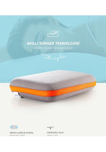 Pafu Visco Karbon İplikli Klasik Ortopedik Yüksek Yastık