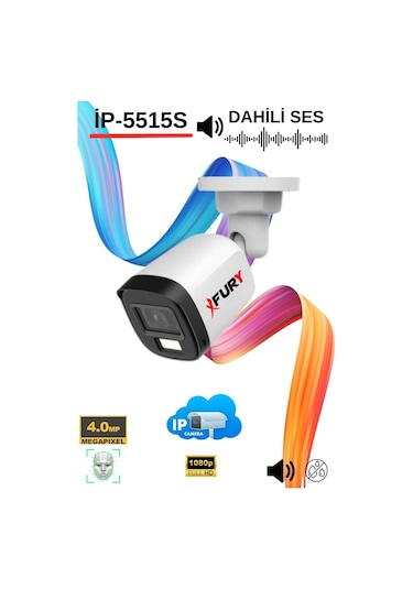 Fury Ip Kamera Sesli Gece Renkli 4mp Suya Dayanıklı Güvenlik Kamerası Ultra Led Renkli Gece Görüş Poe