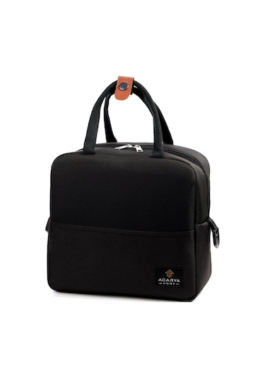 7 Lt Yemek Taşıma Çantası Sıcak Ve Soğuk Termal Termos Kamp Piknik Soğutucu Buzluk Çanta Siyah Siyah