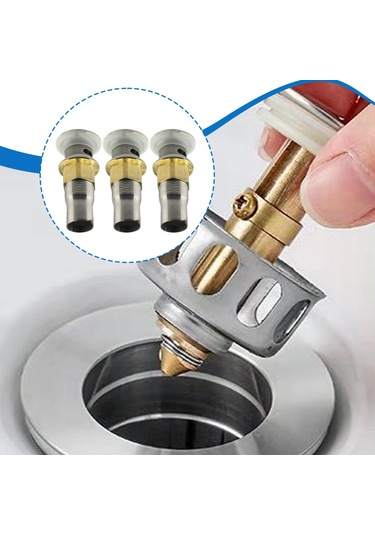 Suntek 3 Parça Lavabo Gider Tıkacı Silikon Conta Sağlam Stil A