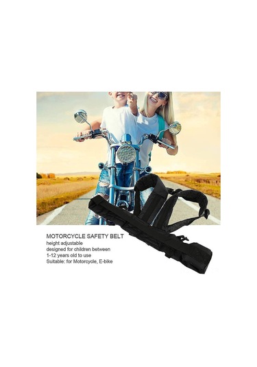 Padalink Çocuk Motosiklet Emniyet Kemeri - Ayarlanabilir Yükseklikli, 1-12 Yaş İçin Güvenlik Kolonlu