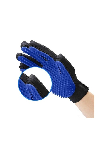 Skycity Yenilenmiş Versiyon: Yumuşak Masaj Ve Etkili Tüy Temizliği İçin Evcil Hayvan Eldiveni Mavi