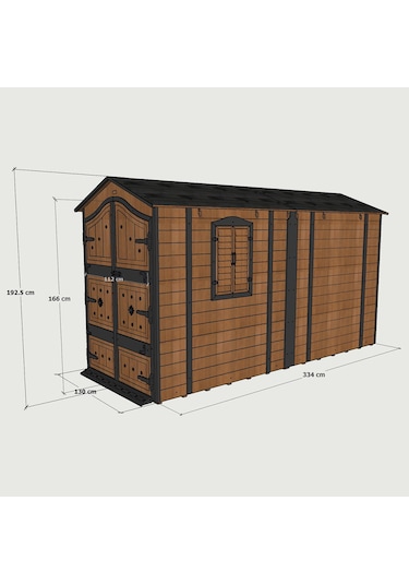 Mandu Ahşap Xl Depolama Evi Ahşap