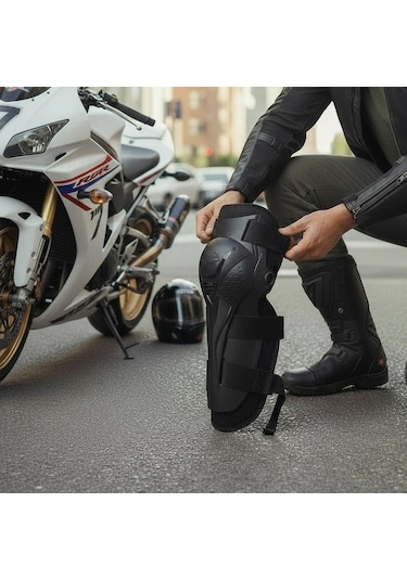 Motoshıeld X Mafsallı Koruyucu Motosiklet Dizlik Siyah
