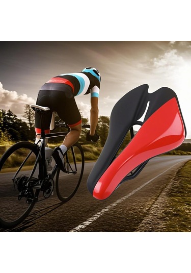 Jeehugo Bisiklet Saddle: Ultra Hafif, Havalandırmalı, Şok Emici, Dayanıklı Pu Materyal, Dağ Yolu Bisikleti İçin Siyah-mavi Çok Renkli