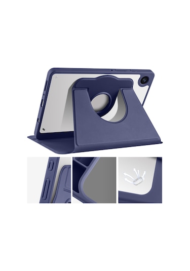 Galaxy Tab Uyumlu A9 Plus Sm-x210/x215 11 İnç Kılıf 360 Ayarlanabilir Kalem Bölmeli Standlı Tablet Kılıfı