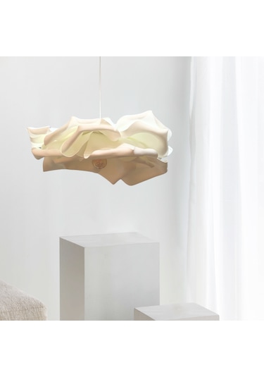 Vehha Tasarım Eva Beyaz Modern Sarkıt Avize Beyaz