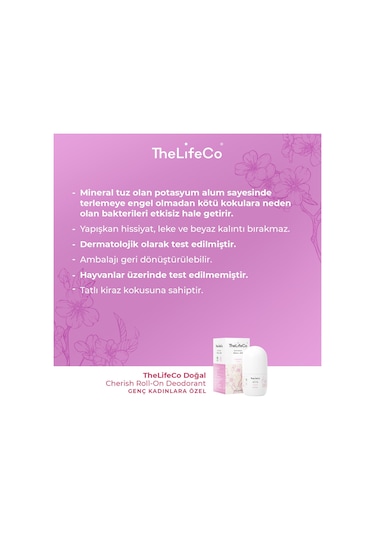The Lifeco Cherish Kadın Roll-On Deodorant 2 x 60 ML