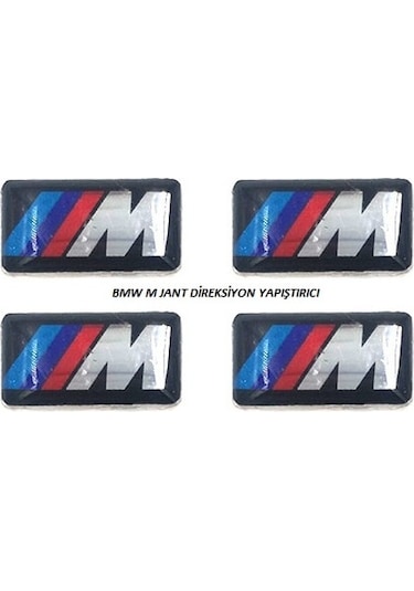 Bmw Amblem Jant M Direksiyon Logo 4 ADET--Stokdan Aynı Gün -
