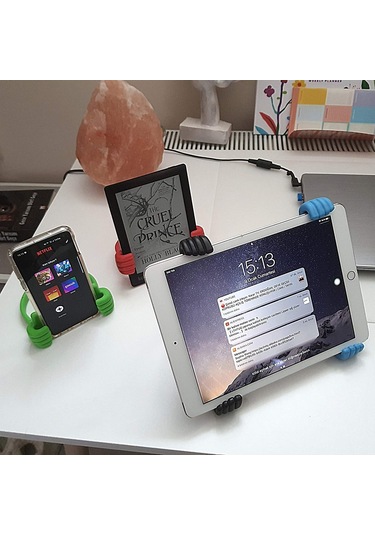 Beyaz Başparmak Yukarıya Cep Telefonu Tutucu, Ayarlanabilir Silikon Tablet Standı, İph Samsung Uyumlu İçin Telefon Tutucu 56552948