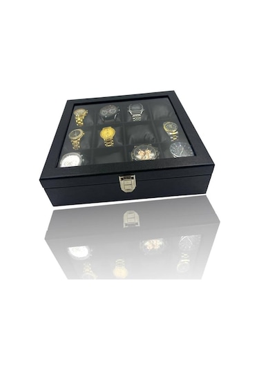 Richbo x 12'li Saat Kutusu Siyah