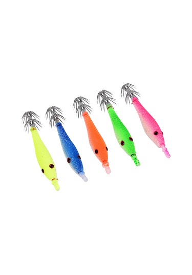 Moveevo Lüminöz Silikon Yemli Okyanus Balıkçığı İğnesi - 9cm 8g İkili Çengel Tasarımı - Gerçekçi Yem Squids İçin