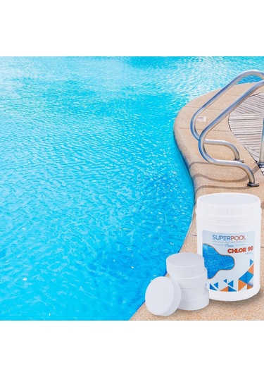 SPP Superpool Superchlor 90 TB %90 Premium Tablet Klor 1 KG Havuz Kimyasalı