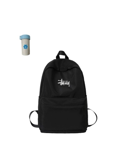 Karanlıkta Parlayan Sırt Çantası Erkek Rahat Tuval Üniversite Öğrenci Çantası Lise Öğrencisi Büyük Kapasiteli Kırmızı - Gri