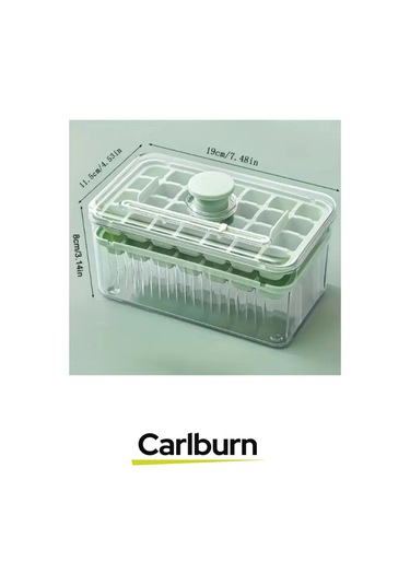 Yeni Nesil Dayanıklı Bpa İçermeyen Düğmeli Basmalı Çift 56'lı Buz Küpü Kalıbı Saklama Kutulu Çok Renkli