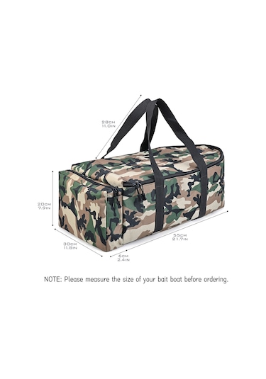 Aubyhe Balık Tutma Botu Depolama Çantası - Siyah Kamo, Su Geçirmez 1000d Oxford Kumaş, Taşınması Kolay Balıkçı Gereci