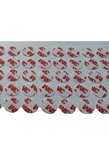 Yapışkanlı Çift Taraflı Bant Şeffaf Yuvarlak- 20 Mm Çap- 500 Adet