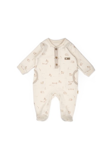 Bebek Tulum Şapka %100 Organik Pamuk , Bebek - Yenidoğan- Csy8182 Ekru