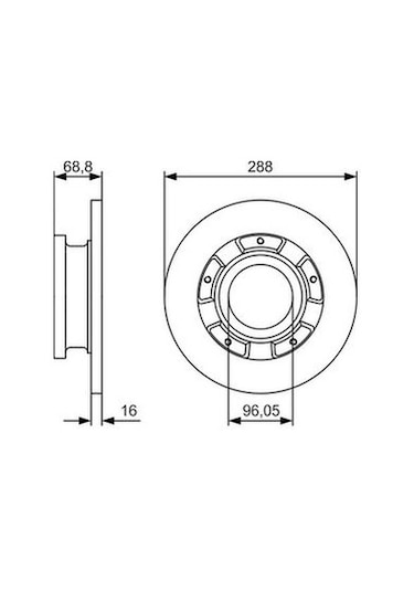 Ford Transit 2.0tdci 2016-2023 Bosch Arka Disk 288mm 2 Adet