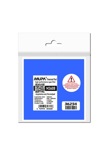 Mupa Termal Ped / Thermal Pad 3.0Mm 3.6W/Mk 10X10Cm M3608