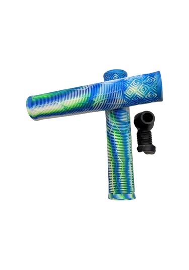 17 Cm Mtb Bmx Freeride Elcik Silikon Bisiklet Elcik Kaymaz Yapı Dirt Jump Bisiklet Elciği Mavi Yeşil Mor - Pembe