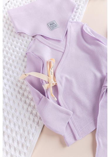 Kendinden Eldivenli Natural Bebek Hastane Çıkışı Bebek Takımı Çok Renkli