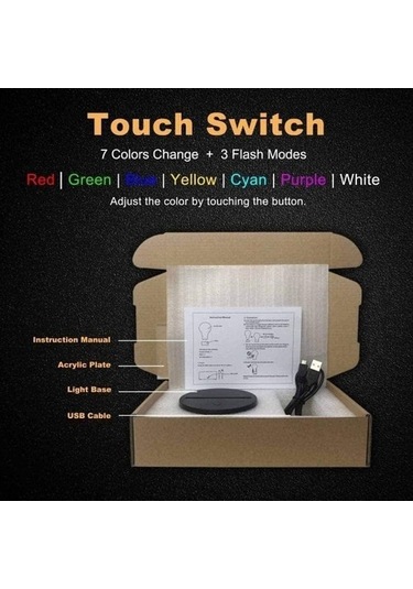 Szypzstore Macera Zamanı Jake Köpek Bend Over Figure 3d Gece Lambası, Akrilik Panel Abs Base Usb Kablosu Illusion Effect Çok Renkli Uzaktan Kumanda Lambası Anime Severler Için Hediye L9jym1 Siyah