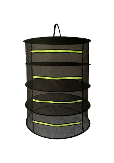 4 Seviyeli Bitki Kurutma Filesi Yeşil Yeşil