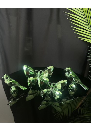 Zenith Dekoratif Kelebek Ve Kuş Krem