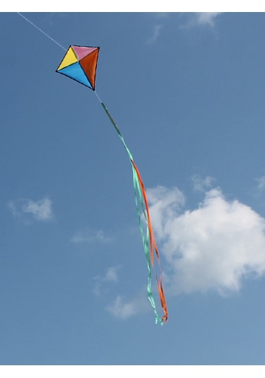 Kumaş Çerçeveli Elmas Uçurtma - Karmarenk